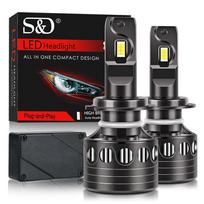 2 vnt. H7 LED Canbus H1 H3 H4 H8 H11 H16 9005 HB3 9006 HB4 9012 HIR2 160W 30000LM automobilių priekinių žibintų lemputė, skirta automobiliams su turbo lempomis H3