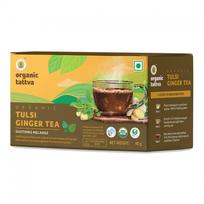 Žalioji arbata su imbieru ir Tulsi (20 pak., 2 g), Ekologiška Tulsi imbiero arbata, ekologiška tatva