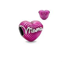 New Sparkling Love You Mum Infinity Heart Charm Beads Fit Original Fashion Bracelet Diy Jewelry For Women black