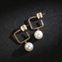 New Temperament Elegant Imitation Pearl Dangle Earrings for Women Korean Fashion Girl Sweet Earrings Simple Versatile Jewelry