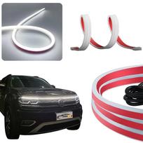 Lanksčios dienos šviesos po kapotu 60cm DRL LED 12V + WOW efektas, Be kelio