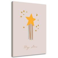 Canvas print Stars for children's room 40x60 rožinė