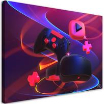 Canvas print Gaming kit controller 60x40 violetinė