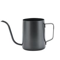1vnt juodas kavos puodas 304 nerūdijančio plieno ilgas siauras snapelis virdulys su žąsine kakleliu rankiniu būdu lašinamas virdulys su dangteliu 350/ 600ml kavos arbatos puodas 350ml