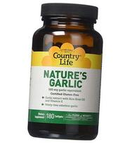Bekvapis česnako aliejaus ekstraktas, Nature's Garlic 500, Country Life 180 minkštųjų kapsulių (71124004) 180softgels