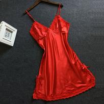 Ramidos Moterys Satin Sexy Bowknot nėriniuotas apatinis trikotažas Babydoll V formos iškirpte Sleepdress Apatiniai drabužiai XXL balta