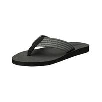 Men Flip Flops Casual Breathable Webbing Slippers Fashion Men Slides 47 juoda