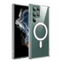 Magnetic Case Forr Samsung Galaxy S23 Ultra Magsafe Cases Samsung S22 Plus Wireless Charging Silicone Transparent Funda Covers S22 Plus(5G) skaidri