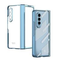 Skirtas Samsung Z Fold 4 5g Fold4 Zfold4 Luxury skaidrus viso korpuso dėklas, skirtas Samsung Galaxy Z Fold 4 grūdinto stiklo plėvelei for Samsung Z Fold 4 mėlyna