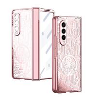 Skirtas Samsung Z Fold 4 5g Zfold4 Apsauga nuo kritimo padengtas viso korpuso dėklas, skirtas Samsung Galaxy Z Fold 4 Fold4 grūdinto stiklo plėvelė for Samsung Z Fold 4 rožinio aukso spalvos