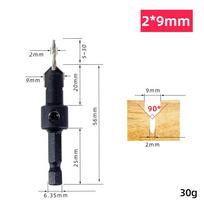 Grąžtas 2,5 × 9 mm 2 × 9 mm 3,25 × 10 mm 3,5 × 12,5 mm šešiakampis kotas 2×9mm