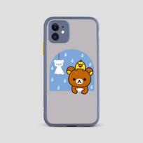 Mielas Rilakkuma dėklas telefonui iPhone X Xr Xs 7 8 Plus 11 12 Pro Max, permatomas matinis, atsparus smūgiams For iphone X or XS