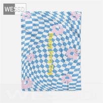 Antklodė Šachmatų lenta Mėlyna Žalia Miela Animacinė Antklodė Mesti Pūkuotas Flanelis Nešiojama Paplūdimio Antklodė Dekoratyvinis Lovos Užtiesalas 80x100cm green