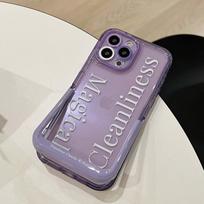 Ins Violetinė raidžių stovo laikiklis Cartoon telefono dėklas Mielas galinis dangtelis skirtas iPhone 13 12 Promax 14 Pro Max 11 Fundas Conque For iphone 12pro