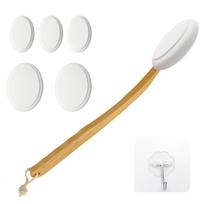 Body Brush Exfoliating Back Bath Brush for Shower Natural Bristle Brush Anti-slip Body Maasage chaki