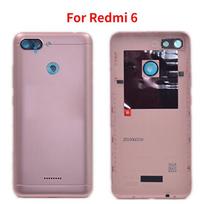 For Xiaomi Redmi 6 Back Battery Rear Door Housing  Replacement with Power Volume 1SIM Pink white