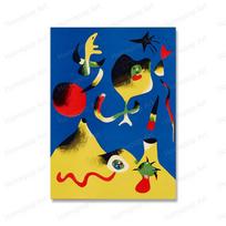 Miro Vintage abstrakčios sienų dailės drobės tapyba Šiaurės šalių akvarelės plakatų ir spaudinių parodos nuotraukos, skirtos svetainės namų dekoravimui 21*30cm