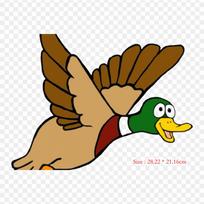 Cartoon Duck Flying Duck Mallard Iron on Heat Transfer Printing Vinyl Patches Sticker for Clothes DIY Appliques Washable Patches