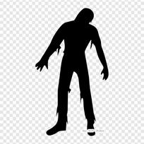 Black Zombie Silhouette Zombies Iron on Heat Transfer Printing Vinyl Patches Sticker for Clothes DIY Appliques Washable Patches