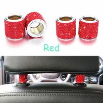 1PC Bling Crystal Car Seat Headrest Decoration Shiny Diamond Car Interior Accessories Rhinestone Car Charms For Headrest Collars White