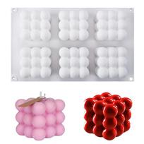 6 ertmių kubo formos silikoninės kepimo formos Virtuvės kepyklos priedai 6 consecutive mousse balls