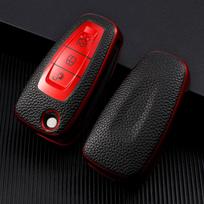 Automobilio rakto dangtelio dėklo dėklas, skirtas Ford Focus 2 3 MK3 ST RS Ecosport Kuga Escape Fiesta Fold C-Max S-Max Mondeo priedai raudona
