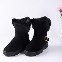 Fleece žieminiai batai Laisvalaikio kailiniai Moteriški sniego batai Storesni Neslystantys pliušiniai kulkšnies batai Moterims 41 pilka spalva