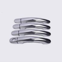 Blizgančios Juodos Chromuotos Automobilio Durų Rankenėlių Dangteliai Lipdukai VW Jetta 2012 2013 2014 2015 2016 Stiliui silver 2 keyholes gray