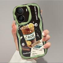 Silikoninis Soft Wave dėklas Blizgus citrininis kavos arbatos apvalkalas Mobilusis telefonas juodas galinis dangtelis, skirtas iPhone Samsung Xiaomi Redmi Poco iPhone 6