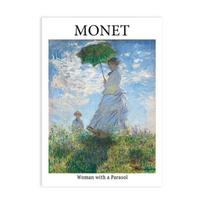 Claude'o Monet impresionistinis saulėtekio paveikslas su vandens lelijomis Plakatas Svetainės namų dekoravimas 21cm×30cm NoFrame gray