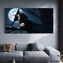 Animation oil painting sexy witch art canvas painting living room corridor office home decoration mural No Frame 20*40cm