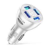 4 prievadų USB automobilinis įkroviklis 50w greitas 10a greitas įkrovimas iPhone 13 Xiaomi Huawei Samsung S22 mobiliojo telefono įkroviklio adapteris automobilyje balta