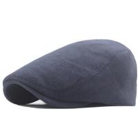 Vintage Beret Hat Men Cabbie Visor Women Corduroy Herringbone Peaked Ivy Cap Newsboy Flat Cap Duckbill Hat bone masculino 56-61cm tamsiai mėlyna spalva
