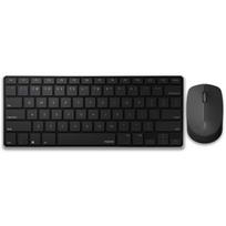 9000 m mini kelių režimų tyli belaidžio lydinio pagrindo klaviatūra, optinė pelė Combo Jungiamasis prie 3 įrenginių Anglų/rusų išdėstymas English Layout juoda
