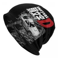 Pradinės D Anime FC RX-7 Skrybėlės su gaubtu Hip Hop Lauko Ryosuke Takahashi Skullies Beanies Kepurės Unisex šiltos galvos apvyniojimo kepurės One Size
