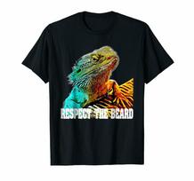 Respect The Beard Juokingi barzdoti drakonai unisex marškinėliaiTee Us Trend S
