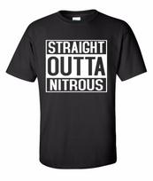 Straight Outta Nitrous Street Outlaws Drag Racing N2O Illegal Grudge Nos Unisex marškinėliai S black