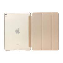 Prabangus planšetinio kompiuterio smūgiams atsparus išmanusis odinis stovo dėklas For IPad 9.7 inch auksas