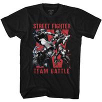 Street Fighter Team Battle Black Unisex T-shirt S gray