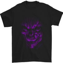 Demon Skull Devil Satan Grim Reaper Gothic Unisex T-shirt S blue