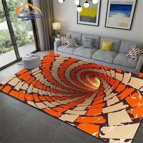 Geometrinis kilimas Svetainės sofa 3D vizualus sūkurys Miegamojo didelis plotas Kūrybingas grindų kilimėlis 40cm x 60cm