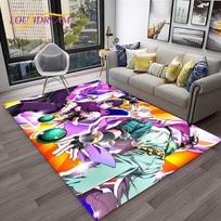 Jojo Bizarre Adventure Cartoon Anime Carpet Rug for Home Living Room Bedroom Sofa Doormat Decor,kids Area Rug Non-slip Floor Mat 40x60cm gray