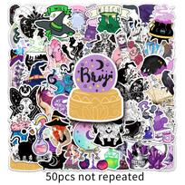 50 Magic Witch Personalized Graffiti Cartoon Cross border Original Handheld Account DIY Phone Case Luggage Sticker Waterproof