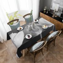 Tulpės žiedai juodai balta staltiesė šventinė dekoracija vandeniui atspari stačiakampė staltiesė Vestuvių dekoro staltiesė 4pcs 33x48 Table mat gray
