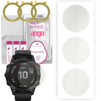 3x apgo MATINIS Hidrogelio Ekrano Apsauginė Plėvelė Garmin Fenix 6X, Hidrogelio Plėvelė, su pozicionavimo sluoksniu, lengvas montavimas