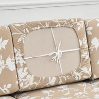 Gėlėmis marginti elastingi visapusiški sofos sėdynės užvalkalai Elastingas sofos užvalkalas svetainės baldų apsaugai Sofos užvalkalas 1pc Length 50-65cm beige