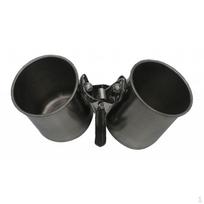 Bowl Cage Hanging Feeder Bowls Birds Supplies, Feeding Cup Parrot Bird Rabbit Pet -Rustproof 5cm black
