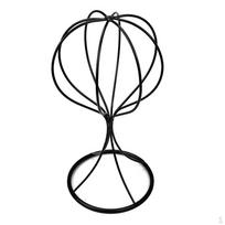 Metaliniai perukai Hat Fedora Display Rack Stovas, juodas, skirtas salono vitrinai 27.5cm black