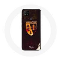 Coque Xiaomi Redmi 9C rcl lens orange fond noir juoda