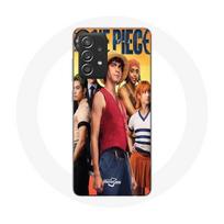 Coque pour Samsung Galaxy A52 Anime One Piece Luffy Affiche Personnages Art Saison 1
